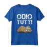 Odio Tutti - Maglietta Bradipo Divertente - Regalo Asociale per Compleanno - Frase Ironica Tee Shirt
