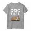 Odio Tutti - Maglietta Bradipo Divertente - Regalo Asociale per Compleanno - Frase Ironica Tee Shirt