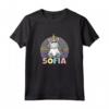 Sofia Unicorno Arcobaleno Maglietta - Design Personalizzato per Bambine - Regalo Compleanno a Tema Unicorno