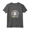 Sofia Unicorno Arcobaleno Maglietta - Design Personalizzato per Bambine - Regalo Compleanno a Tema Unicorno