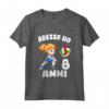 Bambino Maglia Bambina Compleanno Pallavolo Adesso ho 8 anni - Maglietta per Bambina Pallavolista - Regalo Compleanno 8 anni Pallavolo Italia