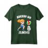 Bambino Maglia Bambina Compleanno Pallavolo Adesso ho 8 anni - Maglietta per Bambina Pallavolista - Regalo Compleanno 8 anni Pallavolo Italia