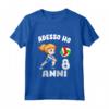 Bambino Maglia Bambina Compleanno Pallavolo Adesso ho 8 anni - Maglietta per Bambina Pallavolista - Regalo Compleanno 8 anni Pallavolo Italia