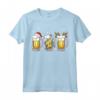 Birra Tazze Babbo Natale Elfo Renna Albero di Natale Bere Maglietta - Costume Divertente per le Feste di Natale - Regalo Unico per Uomini e Donne
