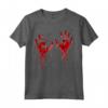 Impronta di Sangue a Mano - Costume Raccapricciante per Halloween - Maglietta Spaventosa