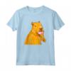 Divertente Carino Capybara mangiare cono di ghiaccio Gelato Sorbetto - Maglietta Regalo per Natale o Compleanno per Amanti degli Animali