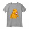 Divertente Carino Capybara mangiare cono di ghiaccio Gelato Sorbetto - Maglietta Regalo per Natale o Compleanno per Amanti degli Animali