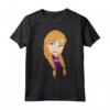 HapTiger Frozen Anna Big Face Portrait Maglietta - Officially Licensed T-Shirt for Men, Women, Boys, Girls - Elsa Princess Apparel
