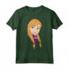 HapTiger Frozen Anna Big Face Portrait Maglietta - Officially Licensed T-Shirt for Men, Women, Boys, Girls - Elsa Princess Apparel