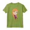 HapTiger Frozen Anna Big Face Portrait Maglietta - Officially Licensed T-Shirt for Men, Women, Boys, Girls - Elsa Princess Apparel