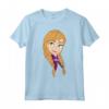 HapTiger Frozen Anna Big Face Portrait Maglietta - Officially Licensed T-Shirt for Men, Women, Boys, Girls - Elsa Princess Apparel
