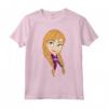 HapTiger Frozen Anna Big Face Portrait Maglietta - Officially Licensed T-Shirt for Men, Women, Boys, Girls - Elsa Princess Apparel