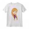 HapTiger Frozen Anna Big Face Portrait Maglietta - Officially Licensed T-Shirt for Men, Women, Boys, Girls - Elsa Princess Apparel