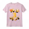 Bambino 3° Compleanno - Maglietta Ruspa 3 Anni Cantiere - Regalo Divertente per Piccoli Costruttori