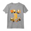 Bambino 3° Compleanno - Maglietta Ruspa 3 Anni Cantiere - Regalo Divertente per Piccoli Costruttori