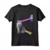Laser Occhi Spazio Cat T-Shirt - Camicia Divertente per Gatti Spaziale