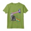 Laser Occhi Spazio Cat T-Shirt - Camicia Divertente per Gatti Spaziale