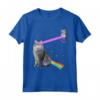 Laser Occhi Spazio Cat T-Shirt - Camicia Divertente per Gatti Spaziale