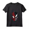 HapTiger Spider-Man Peter Venom Split Face Maglietta con Collo a V - Officially Licensed Apparel for Marvel Fans - 20MARV00005A-001