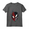 HapTiger Spider-Man Peter Venom Split Face Maglietta con Collo a V - Officially Licensed Apparel for Marvel Fans - 20MARV00005A-001