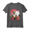 Gatto Guerriero Samurai Figo - Maglietta Grafico d'Arte Giapponese - Ideale per Appassionati di Gatti e Cultura Giapponese
