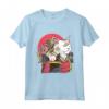 Gatto Guerriero Samurai Figo - Maglietta Grafico d'Arte Giapponese - Ideale per Appassionati di Gatti e Cultura Giapponese