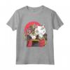 Gatto Guerriero Samurai Figo - Maglietta Grafico d'Arte Giapponese - Ideale per Appassionati di Gatti e Cultura Giapponese