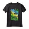 Officially Licensed Minecraft Story Gradient Blue Green Maglietta - Explore, Build, Survive Design