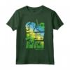 Officially Licensed Minecraft Story Gradient Blue Green Maglietta - Explore, Build, Survive Design