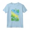 Officially Licensed Minecraft Story Gradient Blue Green Maglietta - Explore, Build, Survive Design