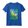 Officially Licensed Minecraft Story Gradient Blue Green Maglietta - Explore, Build, Survive Design