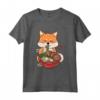 Kawaii Shiba Inu Mangiare Tagliatelle di Ramen - Maglietta Regalo per Amanti dei Cani e del Ramen