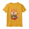 Kawaii Shiba Inu Mangiare Tagliatelle di Ramen - Maglietta Regalo per Amanti dei Cani e del Ramen