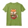 Kawaii Shiba Inu Mangiare Tagliatelle di Ramen - Maglietta Regalo per Amanti dei Cani e del Ramen
