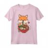 Kawaii Shiba Inu Mangiare Tagliatelle di Ramen - Maglietta Regalo per Amanti dei Cani e del Ramen