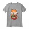 Kawaii Shiba Inu Mangiare Tagliatelle di Ramen - Maglietta Regalo per Amanti dei Cani e del Ramen