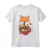Kawaii Shiba Inu Mangiare Tagliatelle di Ramen - Maglietta Regalo per Amanti dei Cani e del Ramen