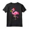 Flamingo Christmas Tree Lights Funny X-Mas Ornament Decor Maglietta - Ideale per Natale e come Regalo Unico per Amanti degli Animali