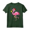 Flamingo Christmas Tree Lights Funny X-Mas Ornament Decor Maglietta - Ideale per Natale e come Regalo Unico per Amanti degli Animali
