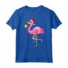 Flamingo Christmas Tree Lights Funny X-Mas Ornament Decor Maglietta - Ideale per Natale e come Regalo Unico per Amanti degli Animali