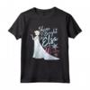 HapTiger Frozen Elsa Shine Bright On My 4th Birthday Maglietta - Officially Licensed Apparel for Disney Princess Fans