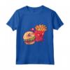 Funny Fast Food - Burn e Patatine Maglietta - Design Hamburger e Patatine Fritte - Ideale per gli Appassionati di Cibo