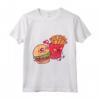 Funny Fast Food - Burn e Patatine Maglietta - Design Hamburger e Patatine Fritte - Ideale per gli Appassionati di Cibo