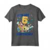 SpongeBob SquarePants It's My 5th Birthday Group Shot Maglietta - Officially Licensed Apparel for Kids