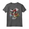 HapTiger Peter Pan Group Shot Faded Portrait Maglietta - Officially Licensed Disney Tee - Never Grow Up Design