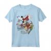HapTiger Peter Pan Group Shot Faded Portrait Maglietta - Officially Licensed Disney Tee - Never Grow Up Design