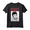 HapTiger Black And White Portrait Red Text Maglietta - Officially Licensed Apparel for Fans - Unique Design