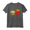 Hamburger Burger Fast Food Patate Fritte - Maglietta French Fries And Burger per Amanti del Cibo Veloce - Ideale per Uomini, Donne e Bambini