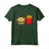 Hamburger Burger Fast Food Patate Fritte - Maglietta French Fries And Burger per Amanti del Cibo Veloce - Ideale per Uomini, Donne e Bambini