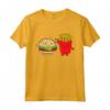 Hamburger Burger Fast Food Patate Fritte - Maglietta French Fries And Burger per Amanti del Cibo Veloce - Ideale per Uomini, Donne e Bambini